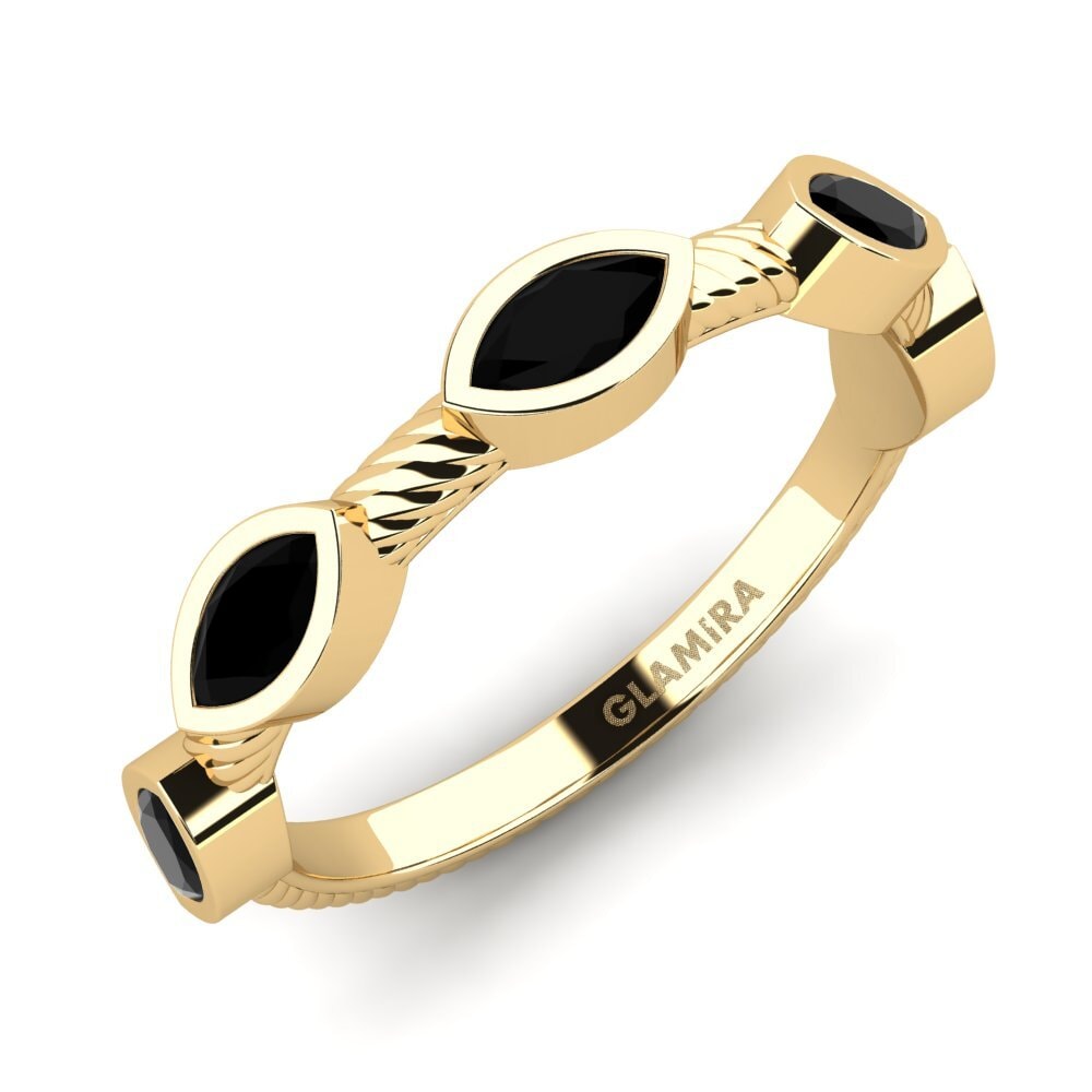 Zafiro negro Anillo Yablem