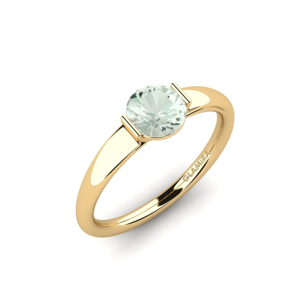 Green Amethyst Engagement Ring Onboy
