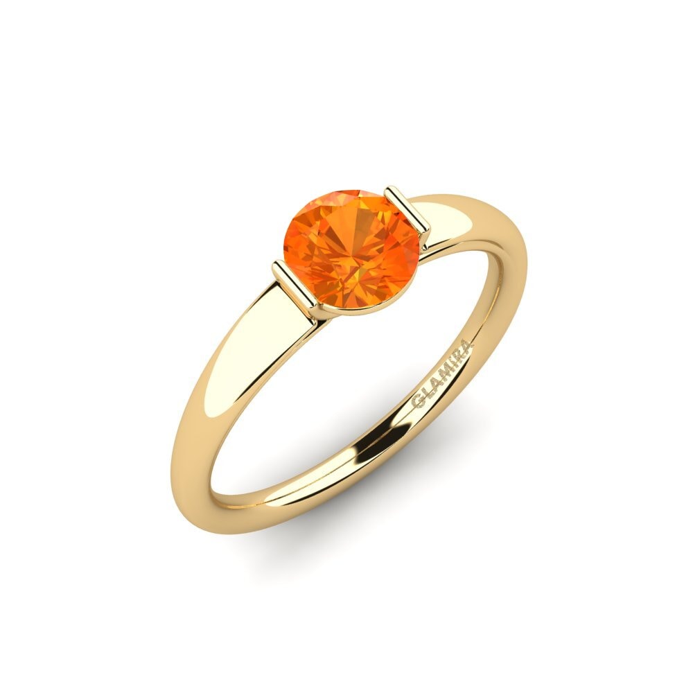 Orange Sapphire Engagement Ring Onboy