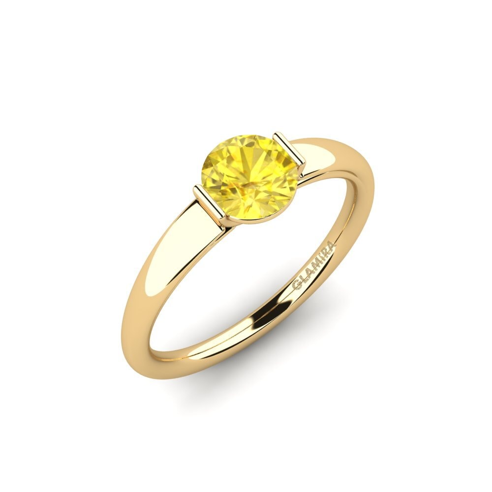 Yellow Sapphire Engagement Ring Onboy