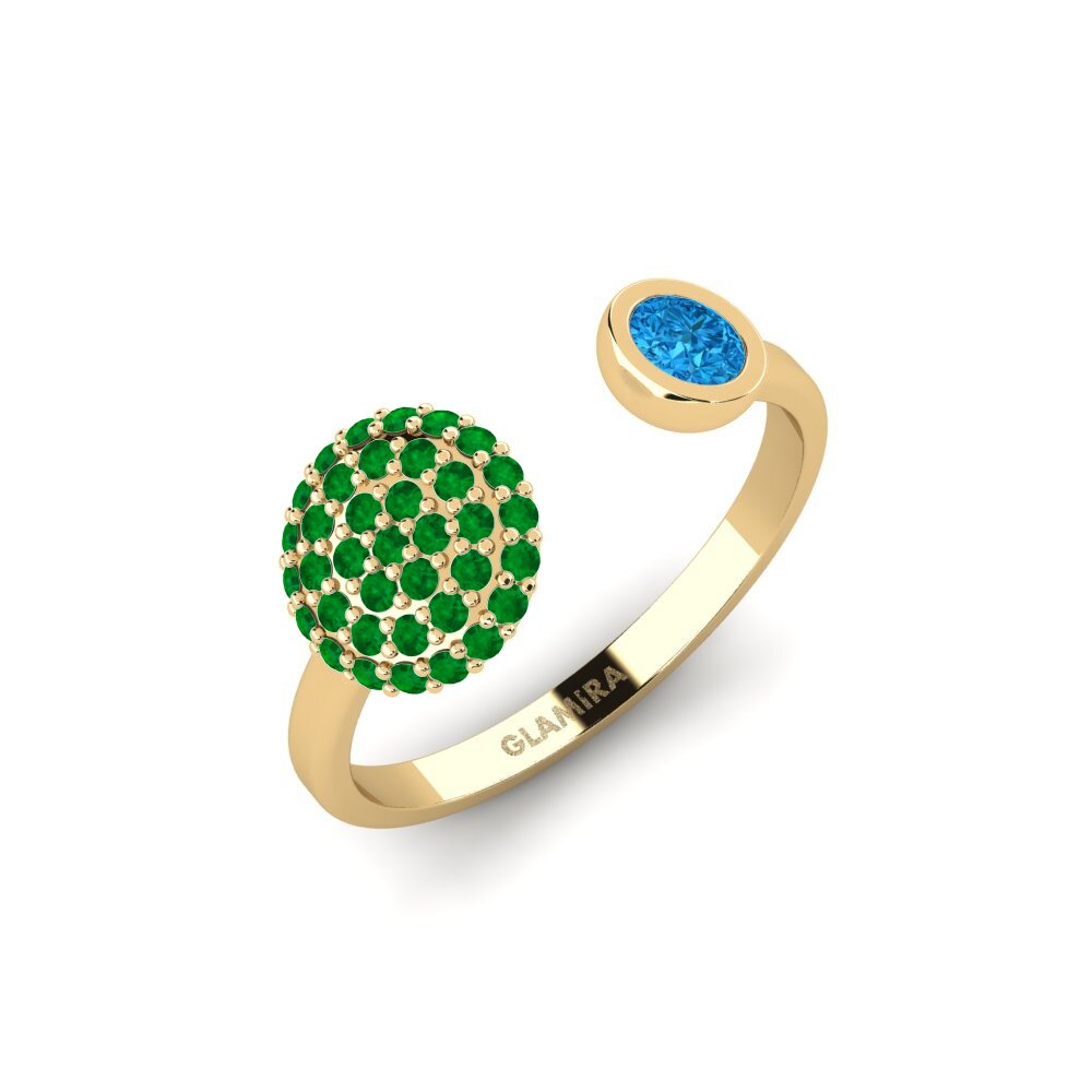Blue Topaz SYLVIE Ring Argentu