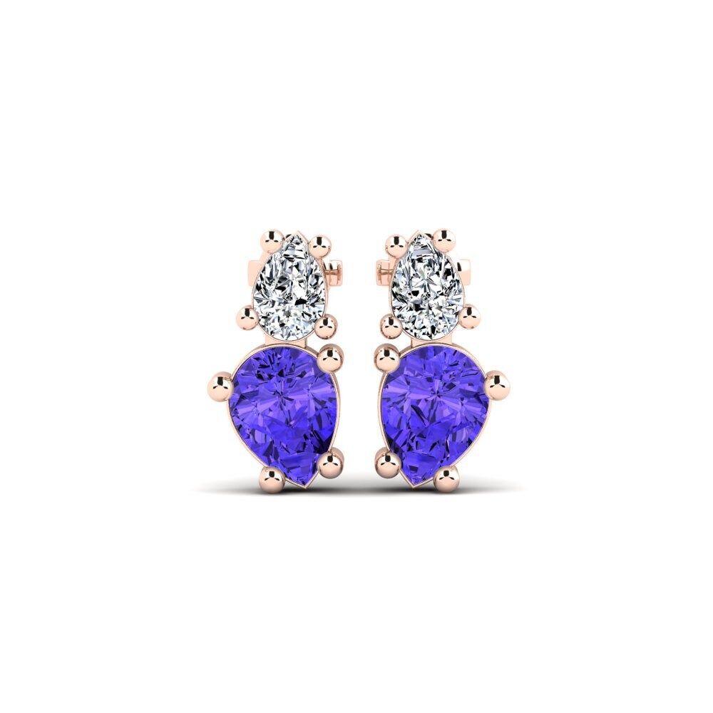 14k Rose Gold Tanzanite SYLVIE Earring Artsat