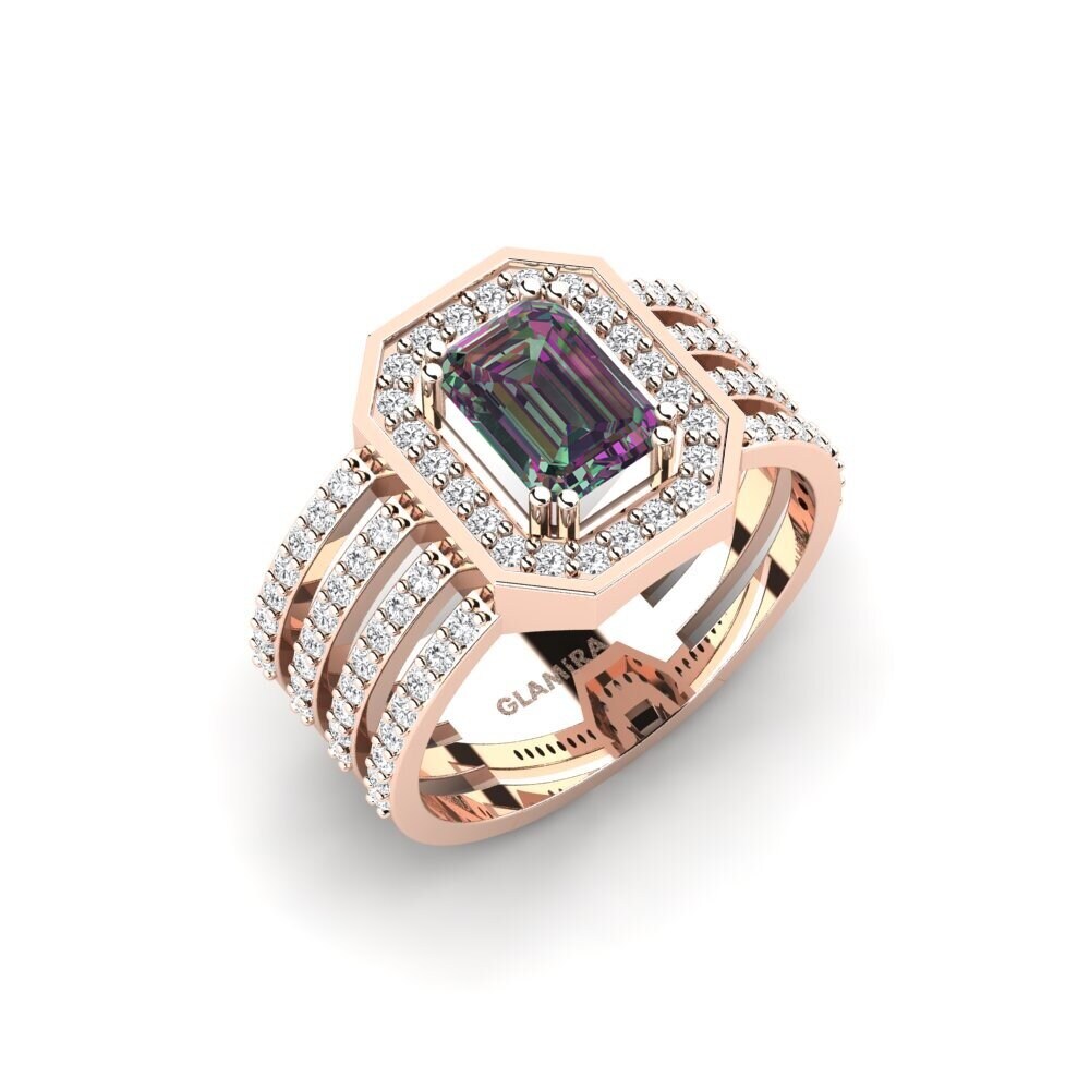 14k Rose Gold Mystic Topaz SYLVIE Ring Chaandee