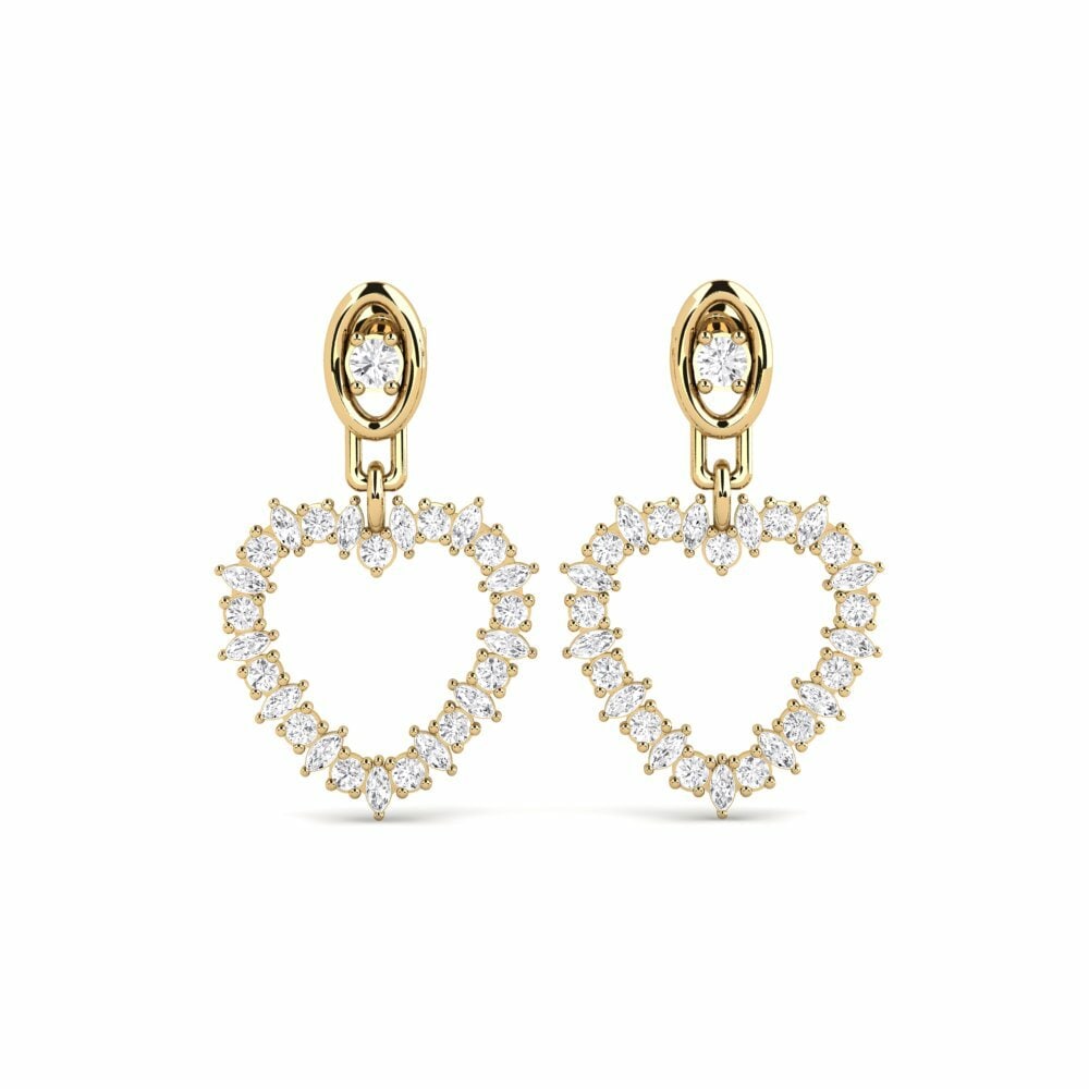 SYLVIE Boucles D'oreilles Diomedes Saphir Blanc