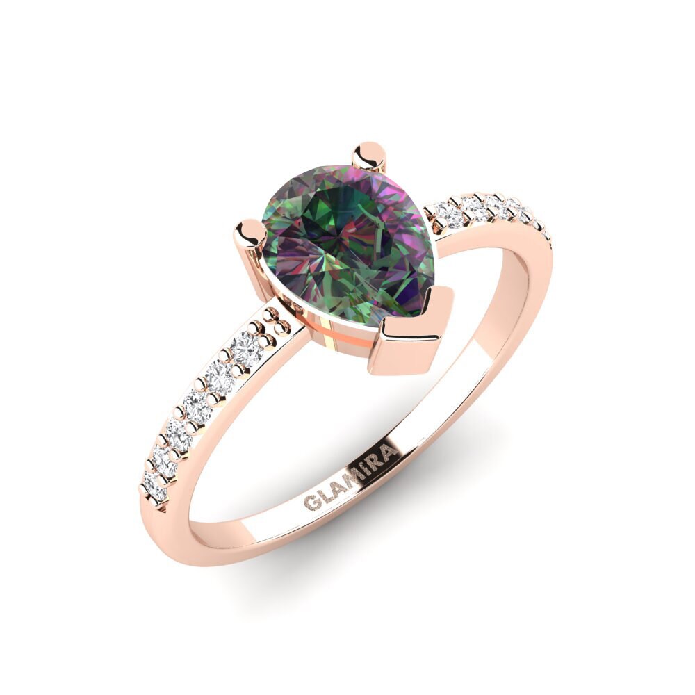 14k Rose Gold Mystic Topaz SYLVIE Ring Nyiaj