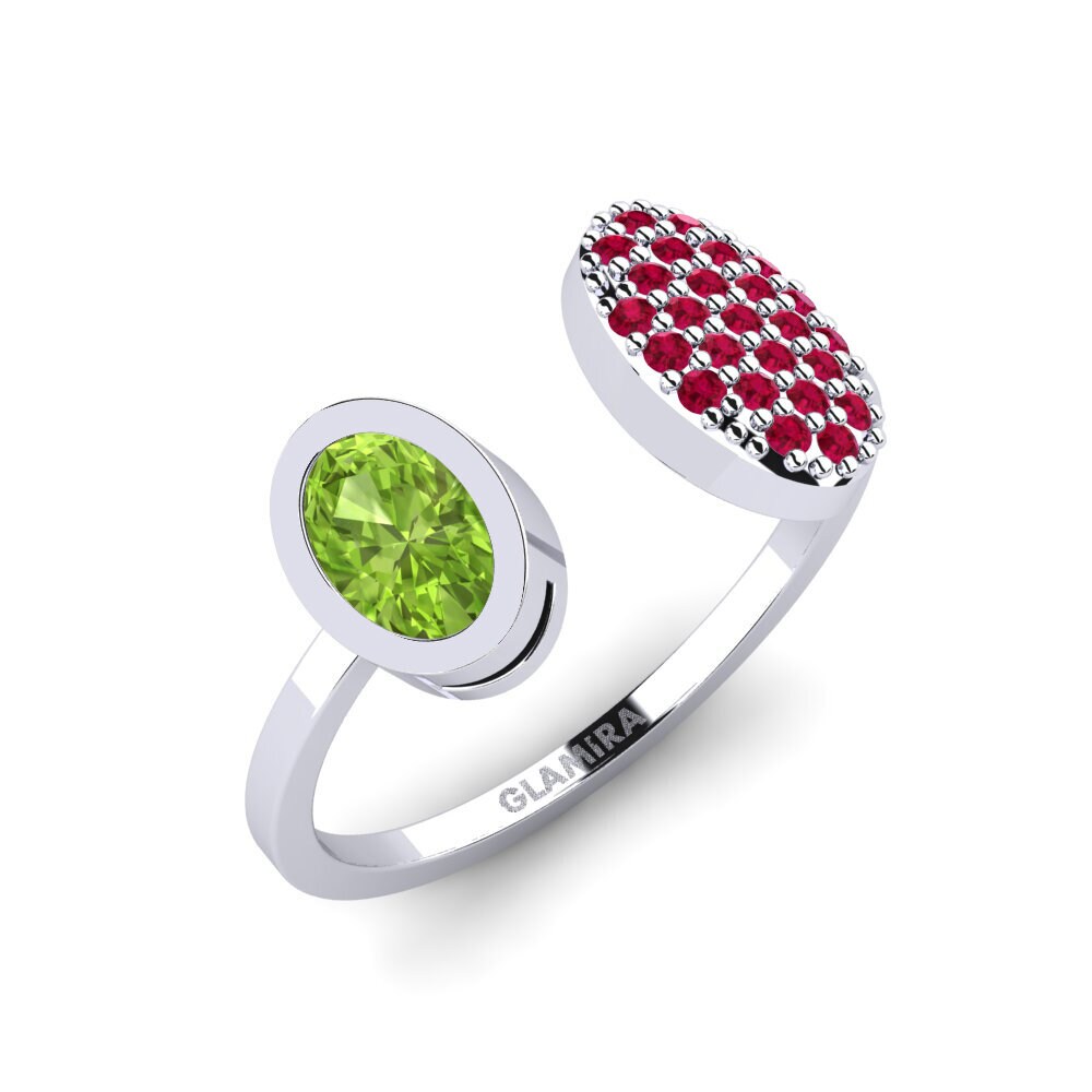 950 Platinum Peridot SYLVIE Ring Phupha