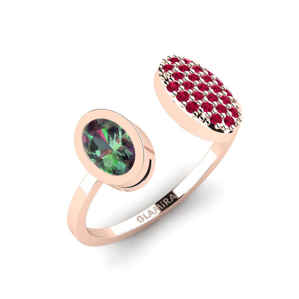 14k Rose Gold Mystic Topaz SYLVIE Ring Phupha