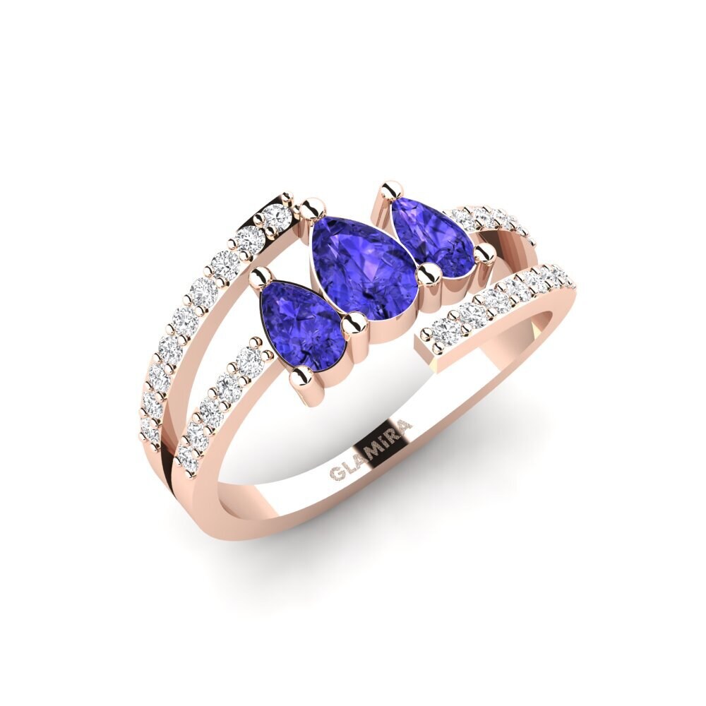 14k Rose Gold Tanzanite SYLVIE Ring Sugon