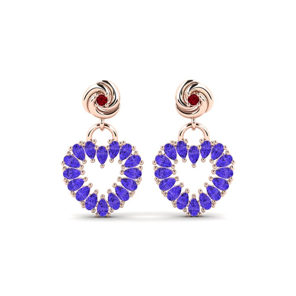 14k Rose Gold Tanzanite SYLVIE Earring Teukros