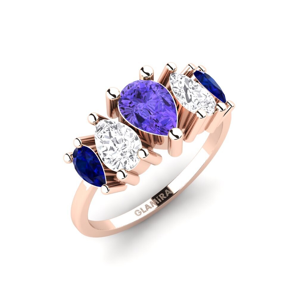 14k Rose Gold Tanzanite SYLVIE Ring Drim