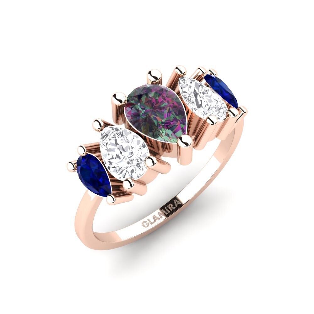 14k Rose Gold Mystic Topaz SYLVIE Ring Drim