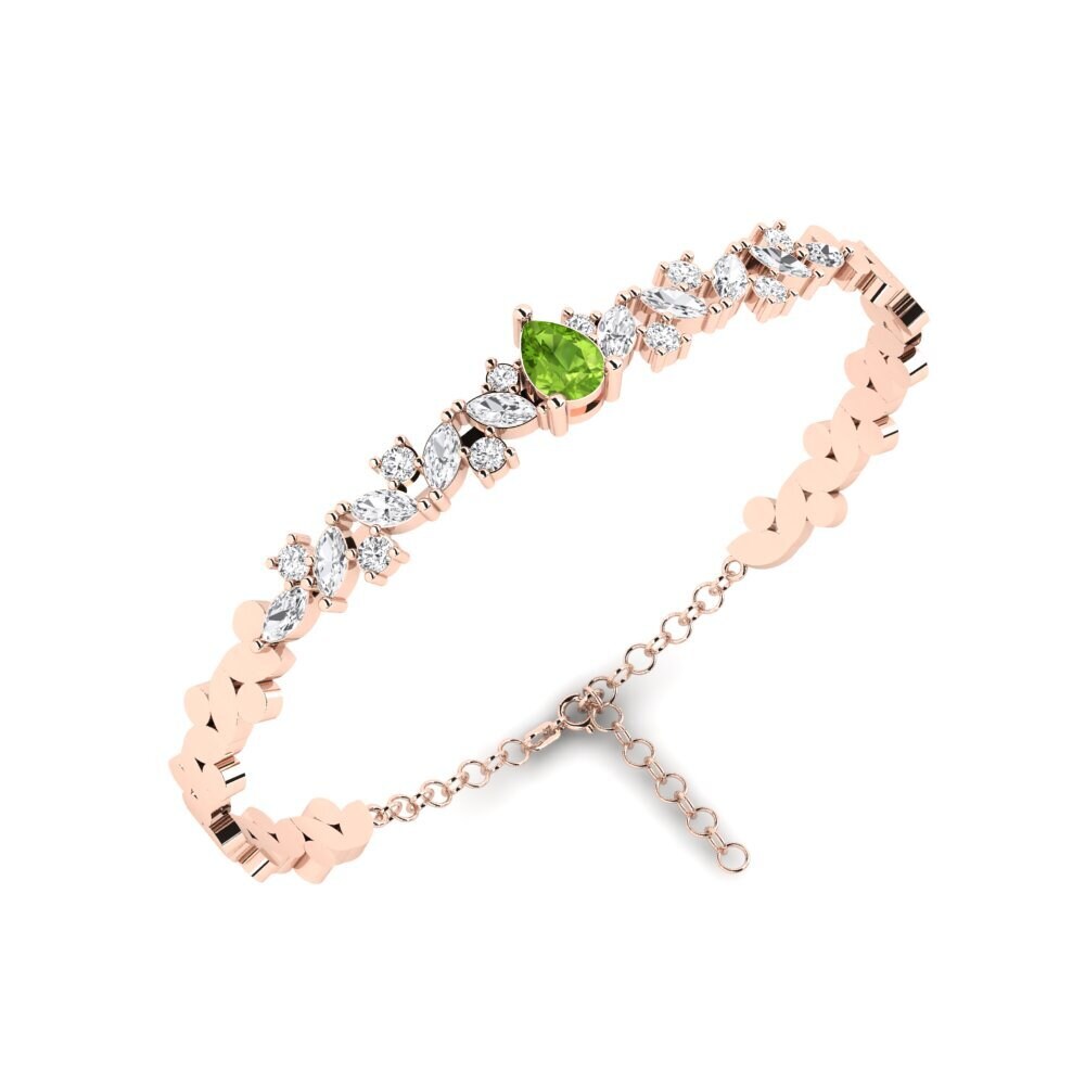 14k Rose Gold Peridot SYLVIE Bangle Leija
