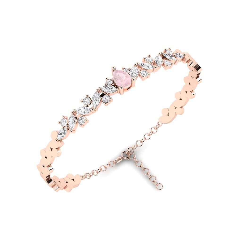 14k Rose Gold Rose Quartz SYLVIE Bangle Leija