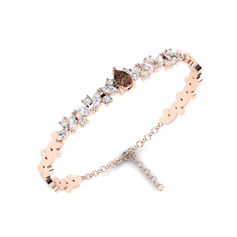 14k Rose Gold Smoky Quartz SYLVIE Bangle Leija