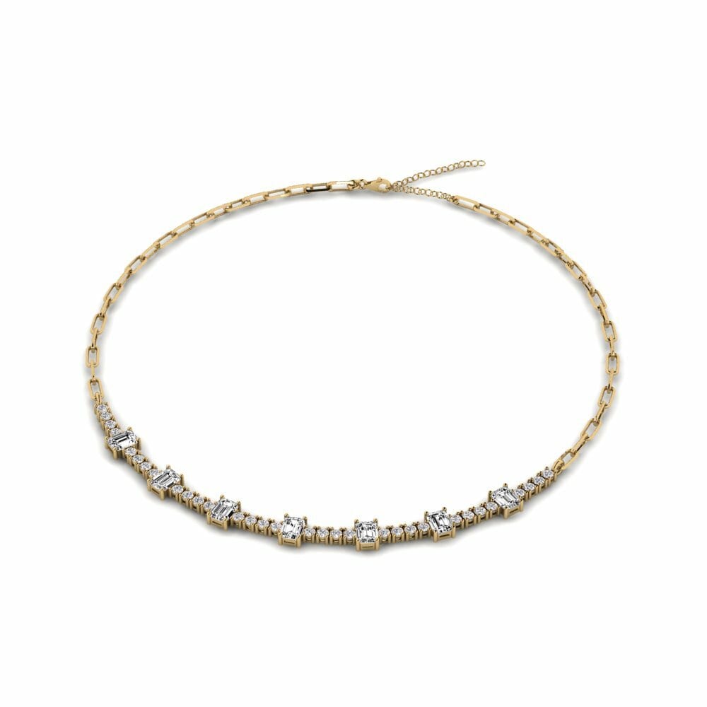 Moissanite SYLVIE Collier trombones Liryo