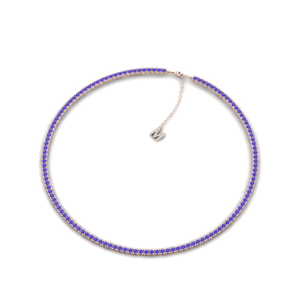 14k Rose Gold Tanzanite SYLVIE Collier Nahasi - M