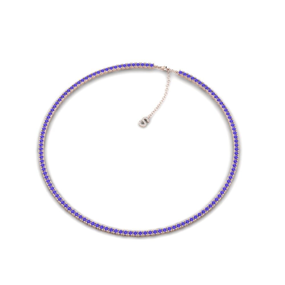 14k Rose Gold Tanzanite SYLVIE Collier Nahasi - S