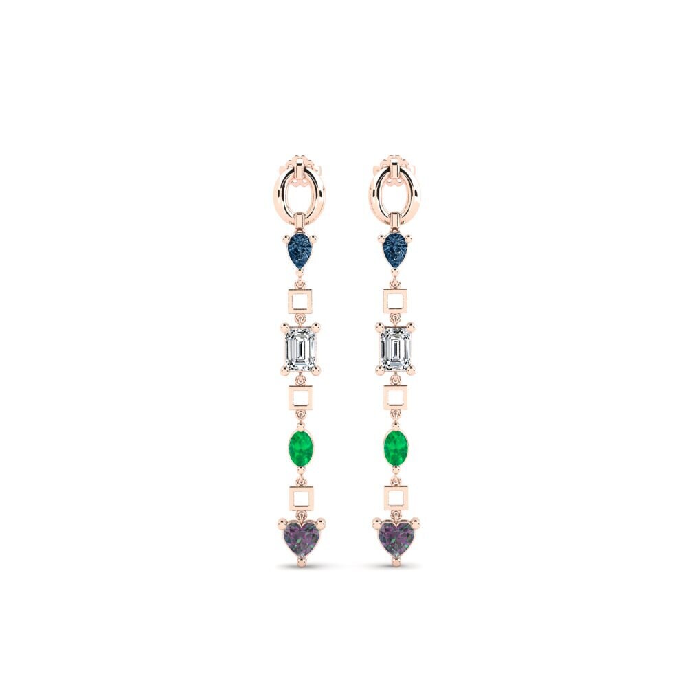 14k Rose Gold Mystic Topaz SYLVIE Earring Ngway