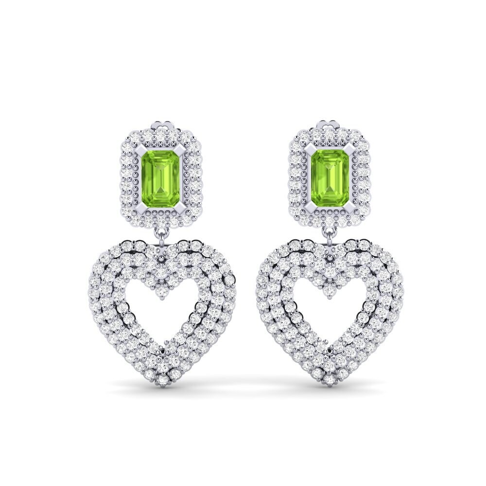 950 Platinum Peridot SYLVIE Earring Palata