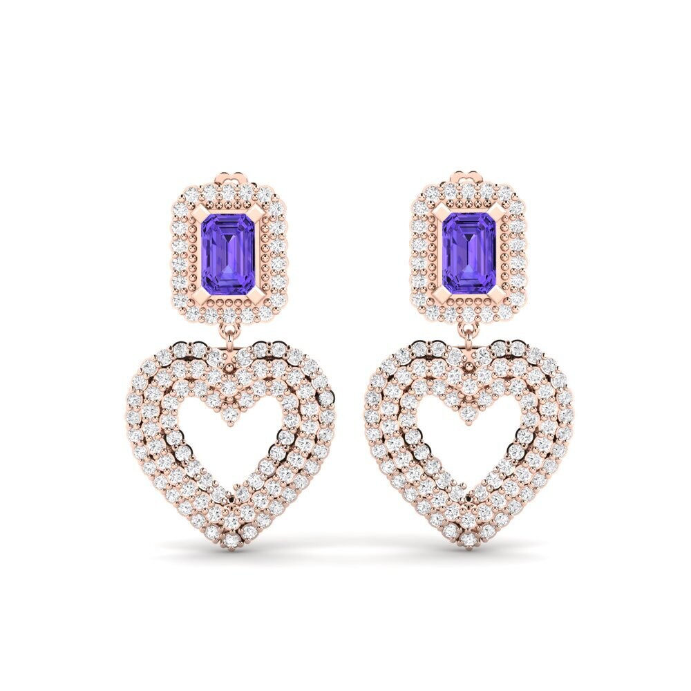14k Rose Gold Tanzanite SYLVIE Earring Palata