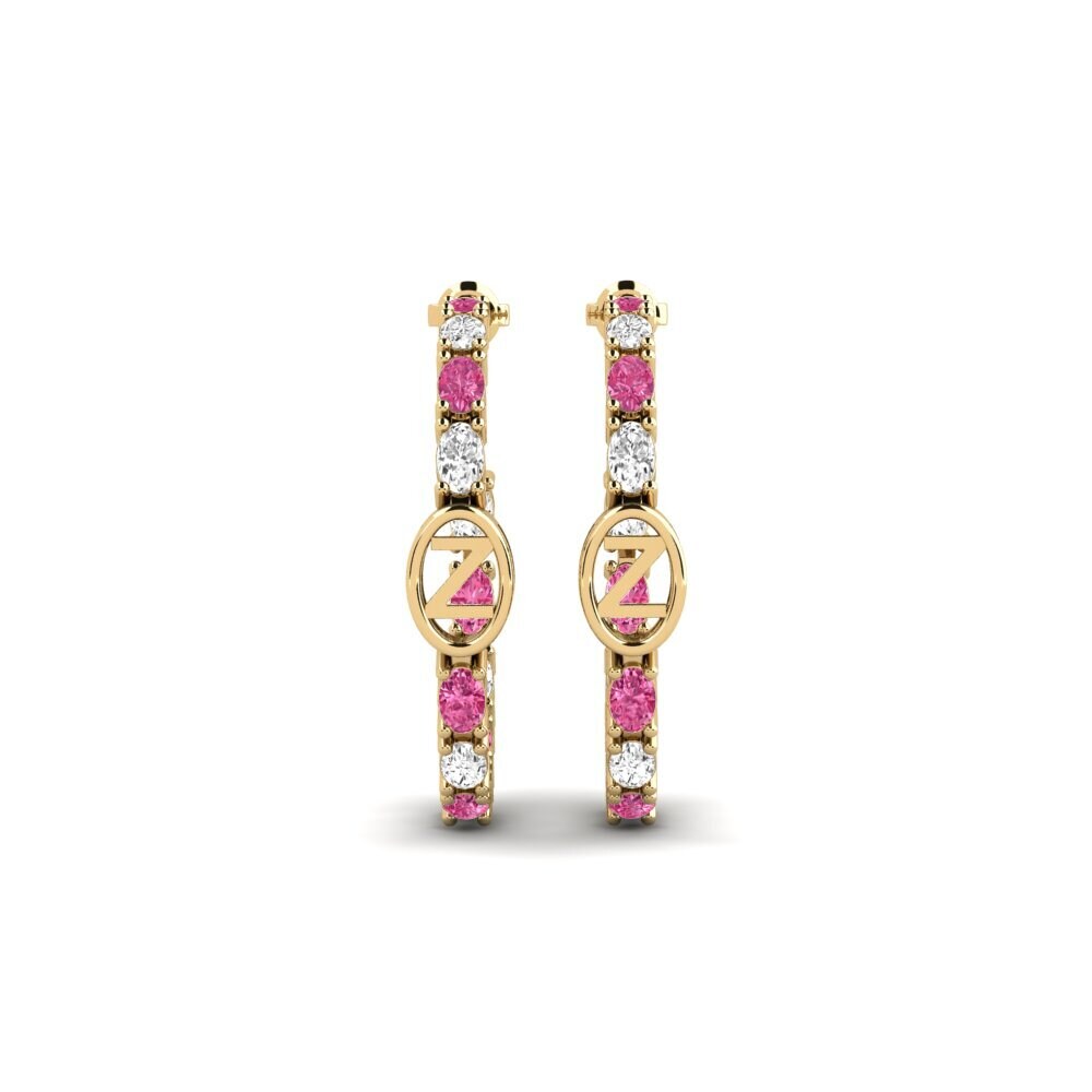 Oval Pink Tourmaline SYLVIE Earring Riyo - Z
