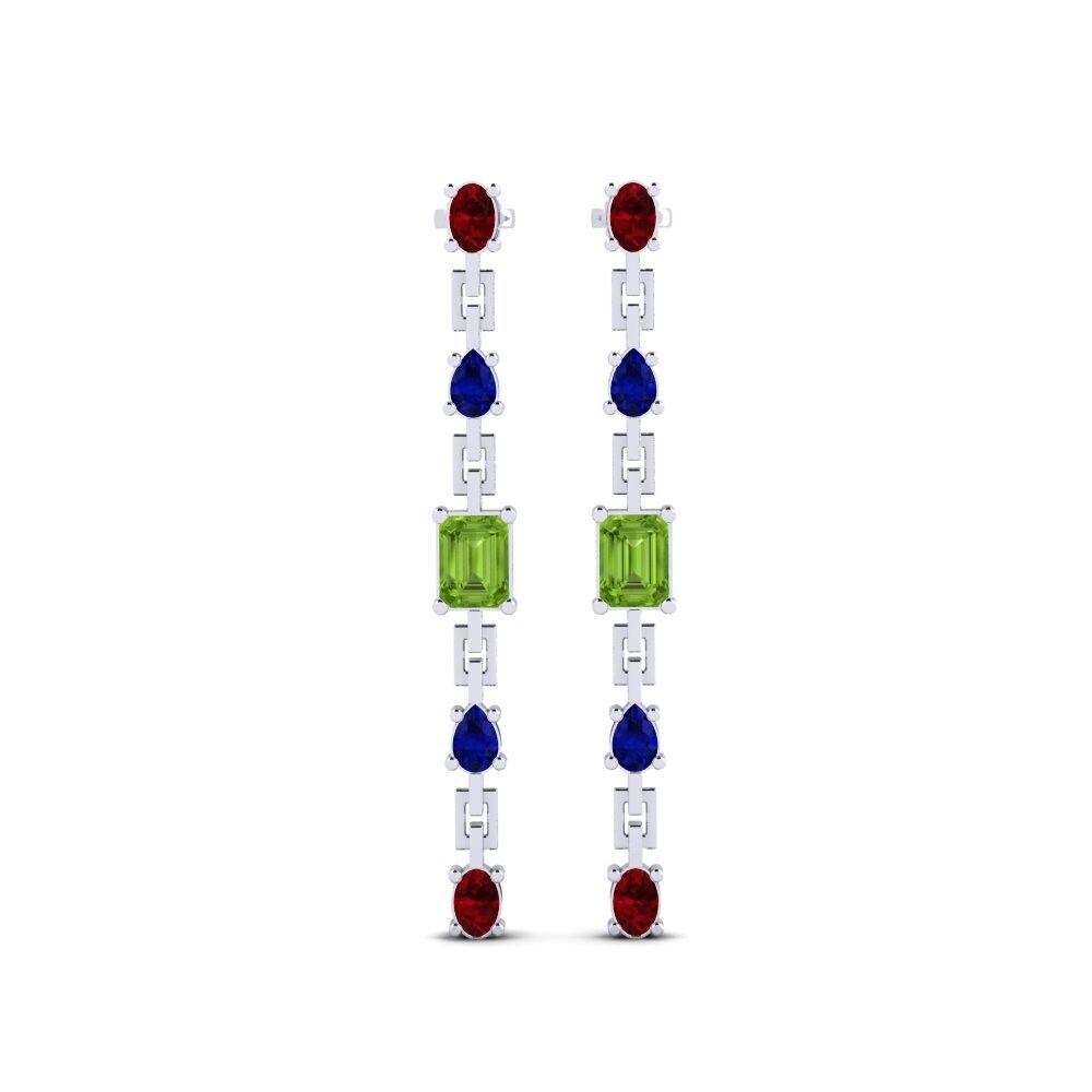 950 Platinum Peridot SYLVIE Earring Sogno