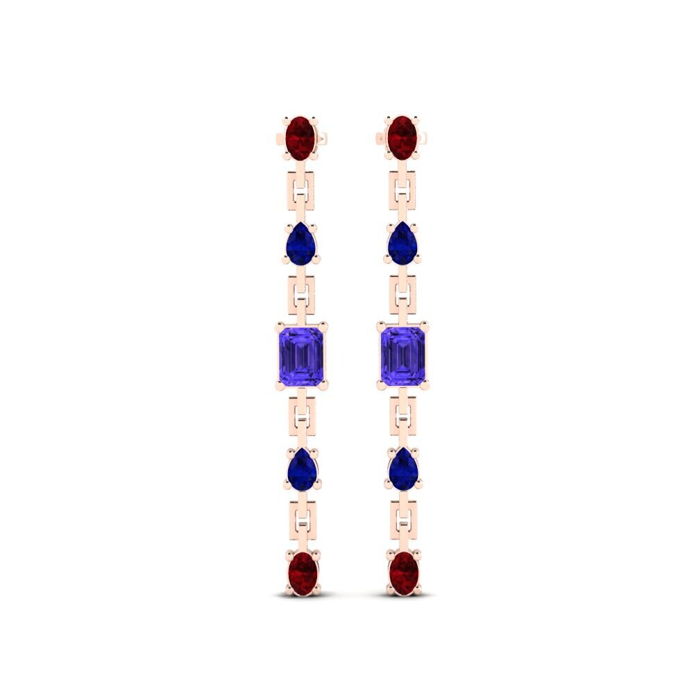 14k Rose Gold Tanzanite SYLVIE Earring Sogno