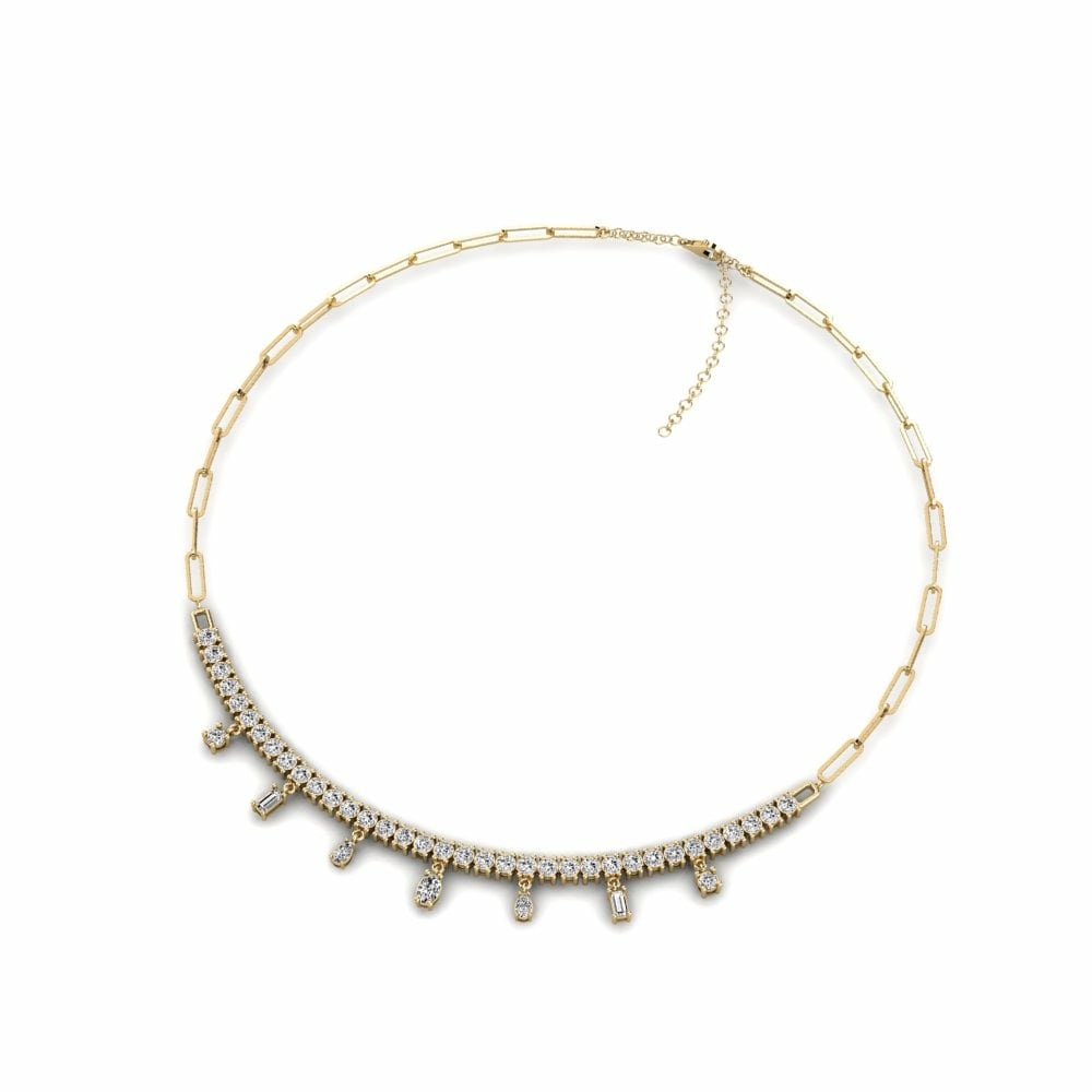 Moissanite SYLVIE Collier trombones Toboso
