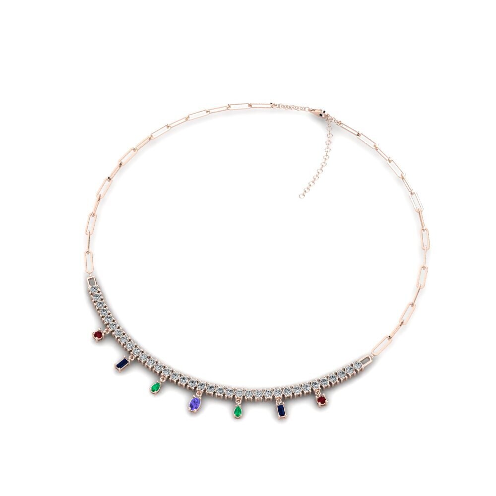 14k Rose Gold Tanzanite SYLVIE Collier Toboso