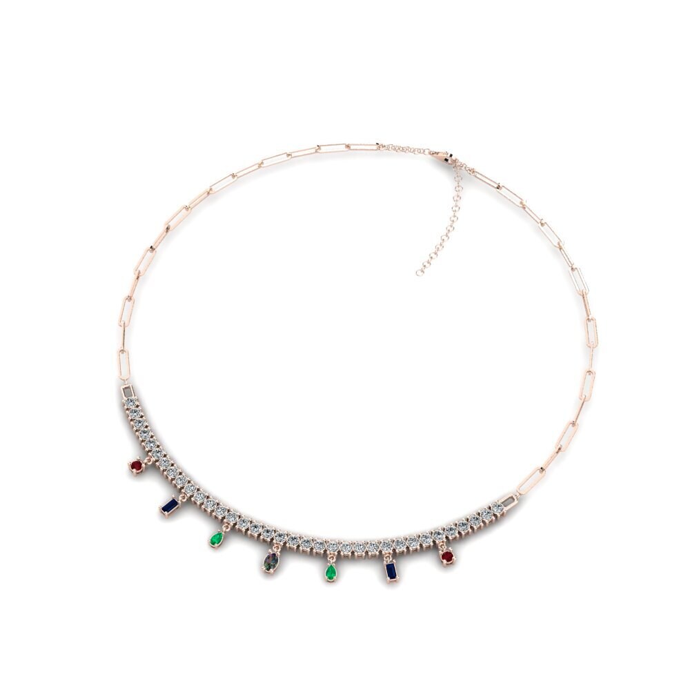 14k Rose Gold Mystic Topaz SYLVIE Collier Toboso