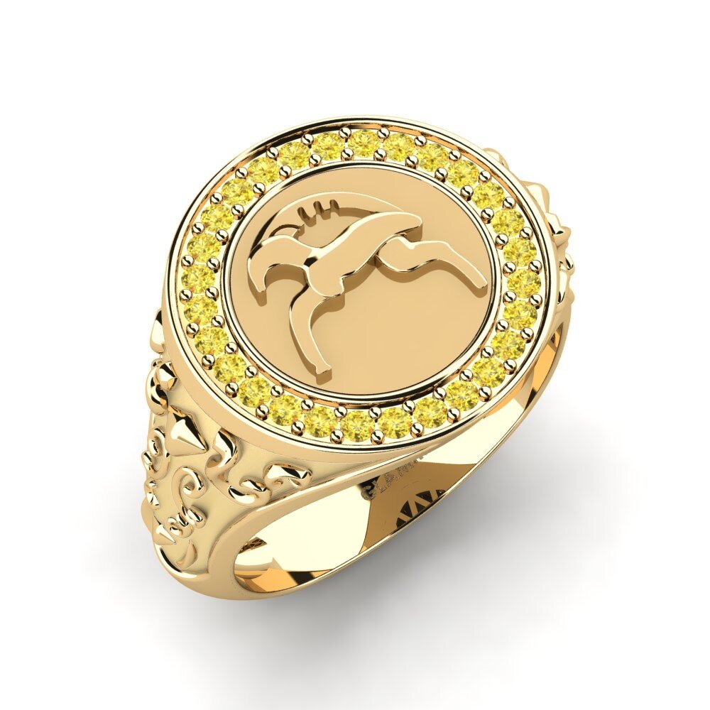 Yellow Sapphire Men's Ring Arion - Capricorn