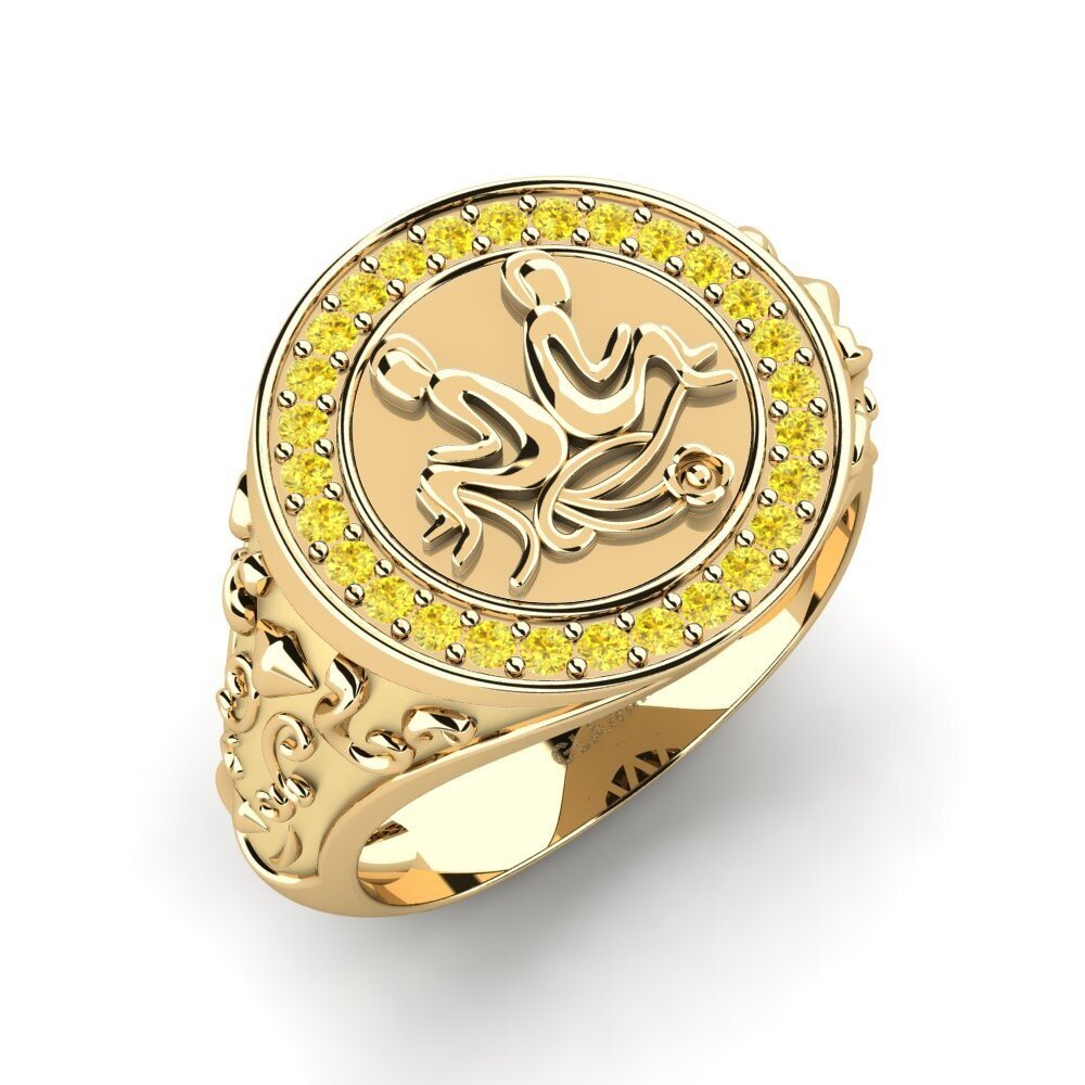 Yellow Sapphire Men's Ring Arion - Gemini