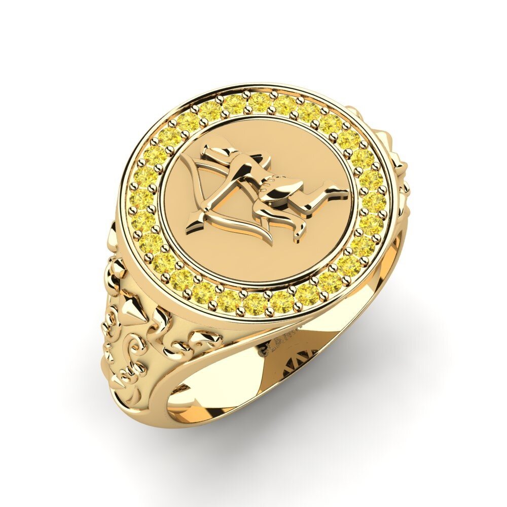 Yellow Sapphire Men's Ring Arion - Sagittarius