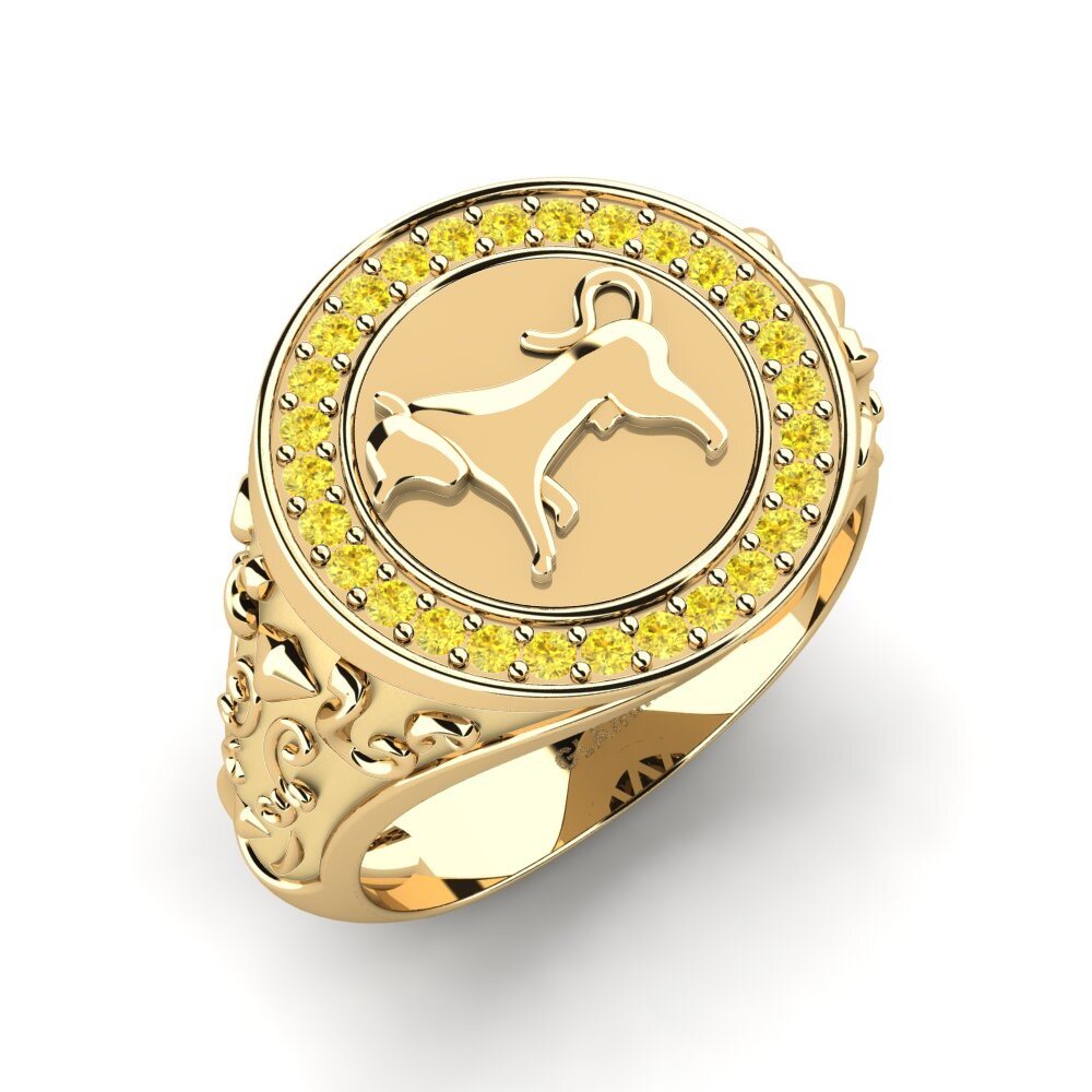 Yellow Sapphire Men's Ring Arion - Taurus