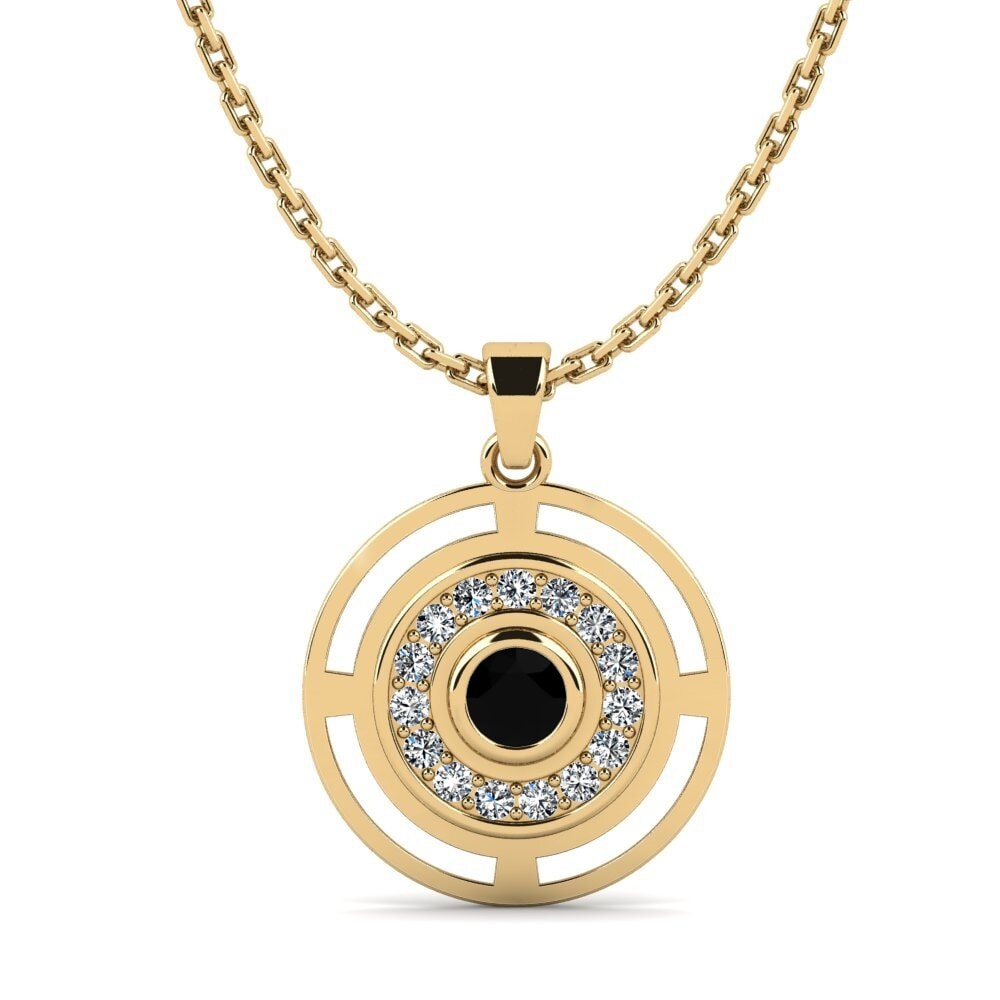 Schwarzer Diamant Damen anhänger Alting
