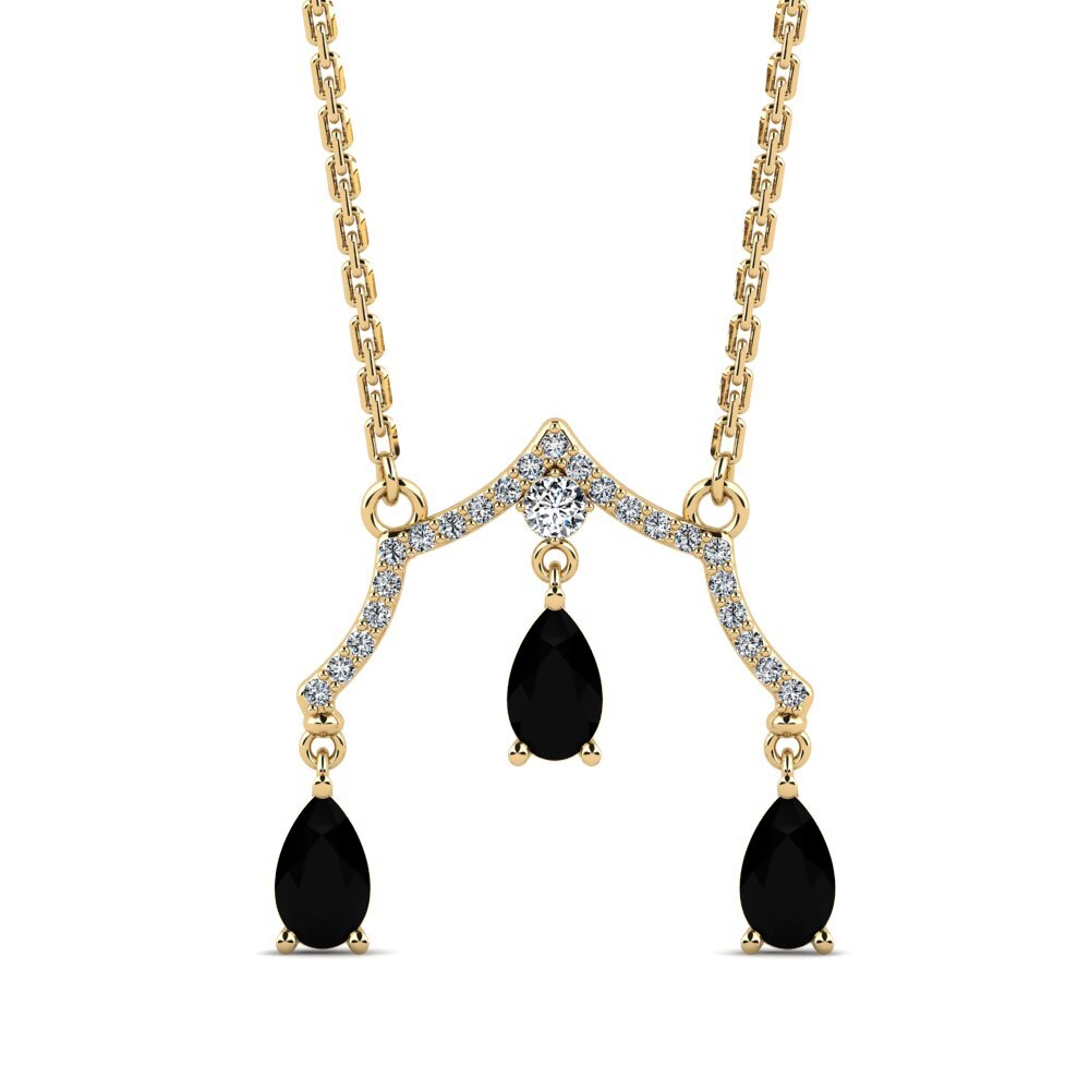 Black Diamond Women's Necklace Bedefs