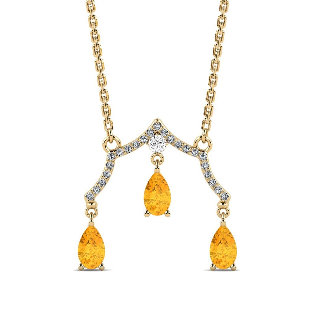Citrino Collar de Mujer Bedefs