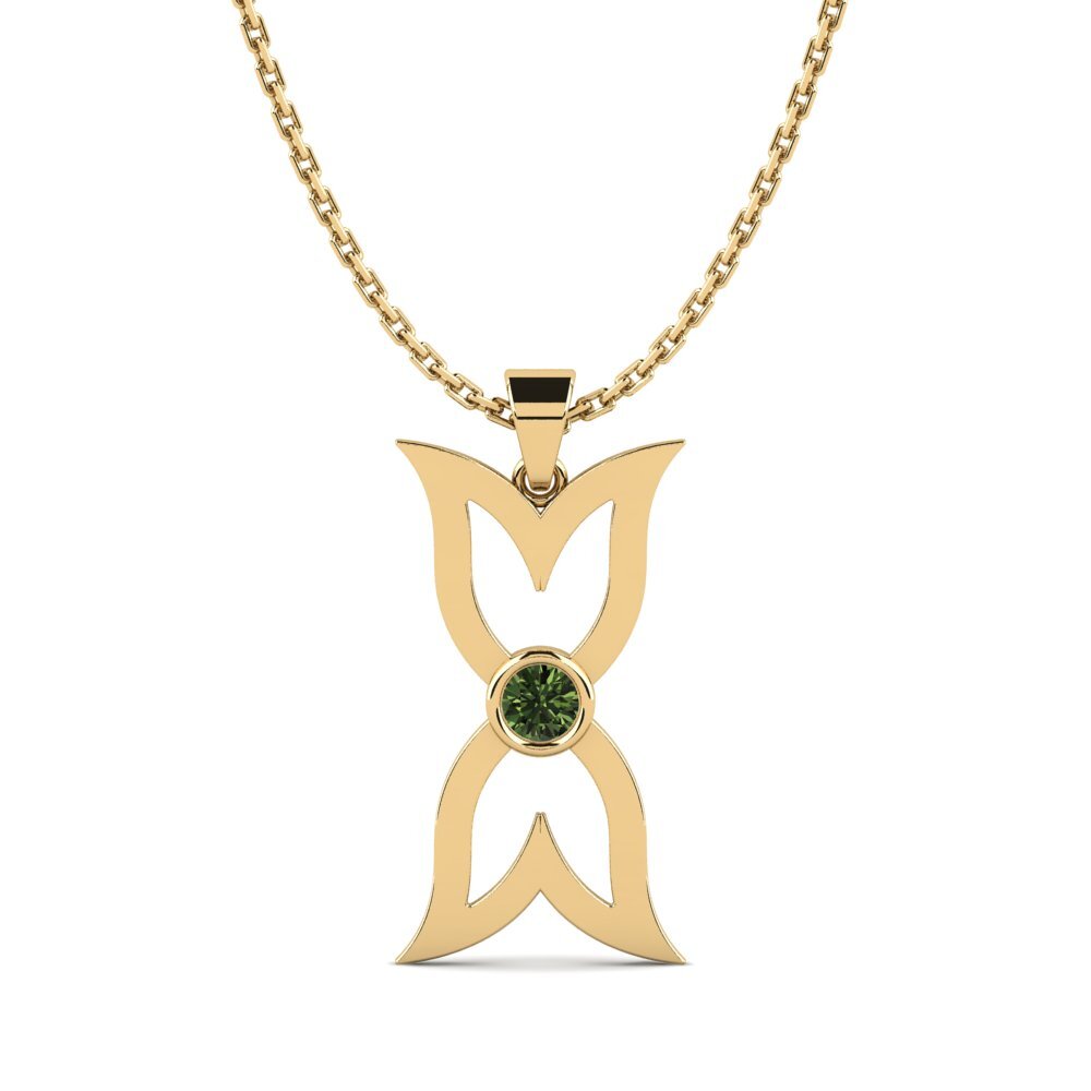 Green Sapphire Women's Pendant Byselu