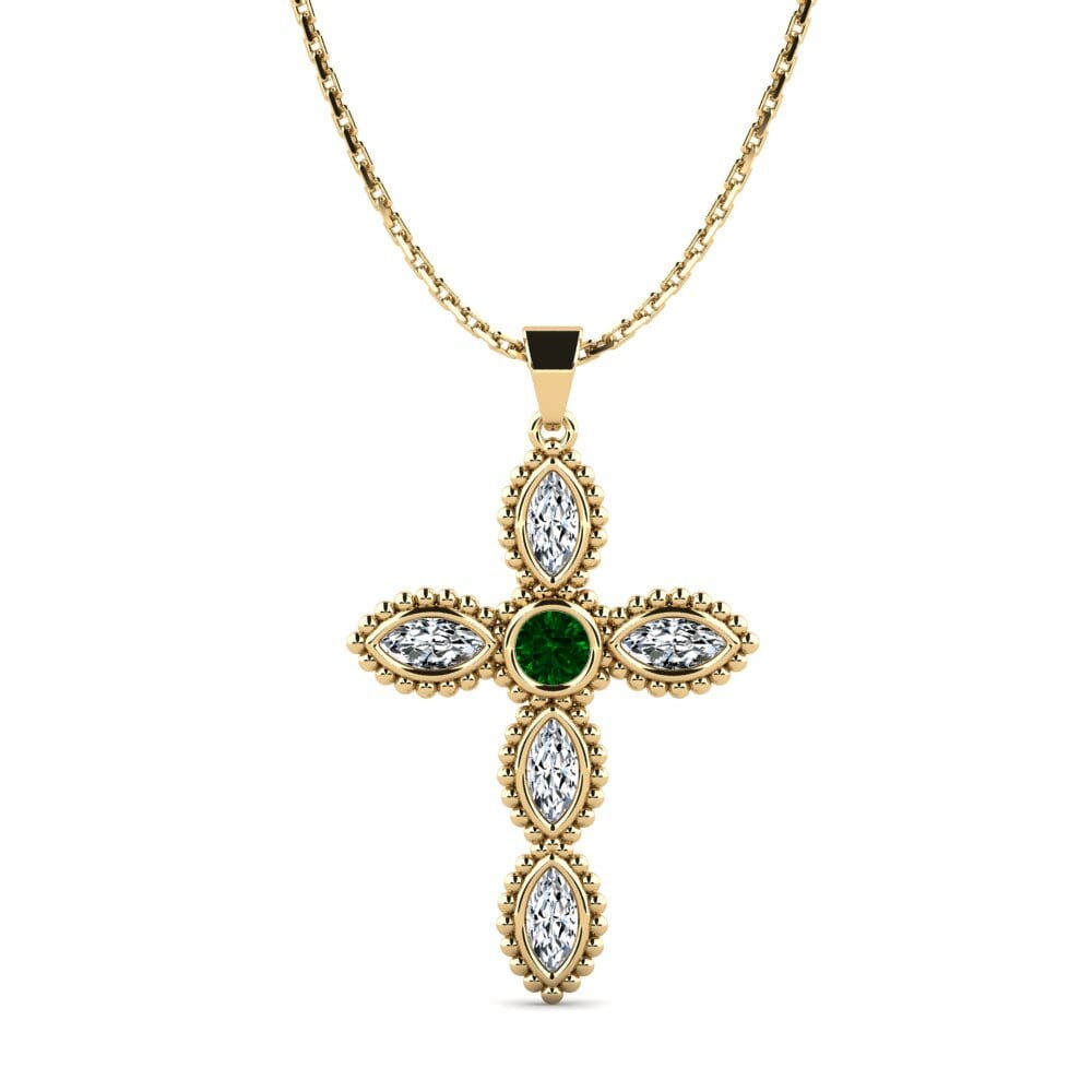 Circonita Verde Colgante de Mujer Nactrem