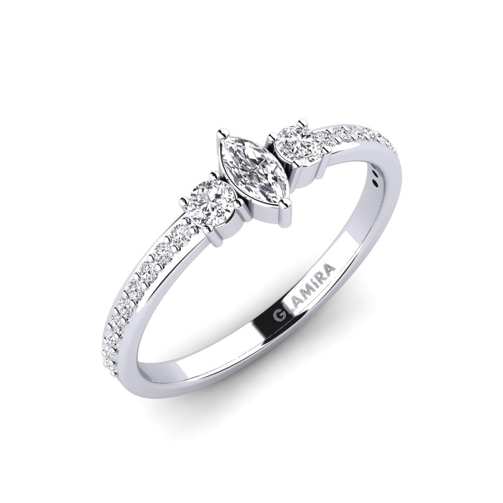 14k White Gold Diamond Engagement Ring Ashusto