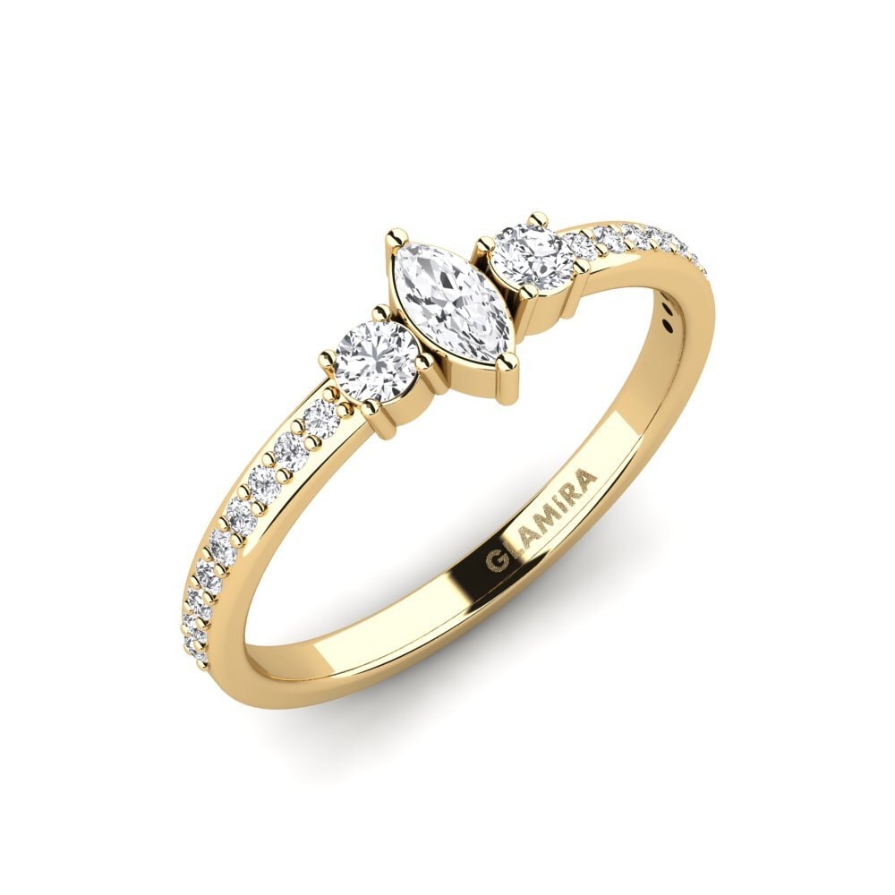 White sapphire Engagement Ring Ashusto