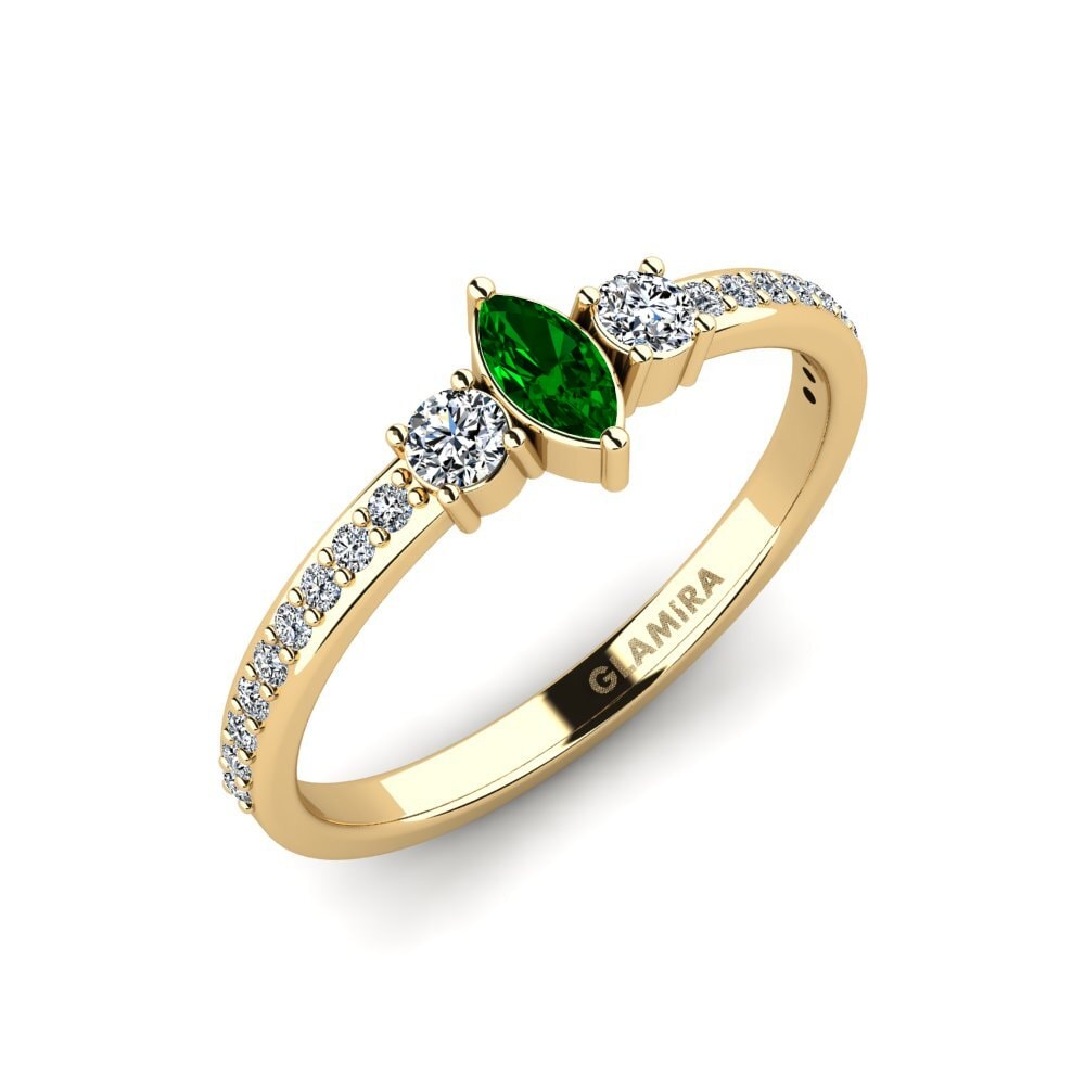 Green Zirconia Engagement Ring Ashusto