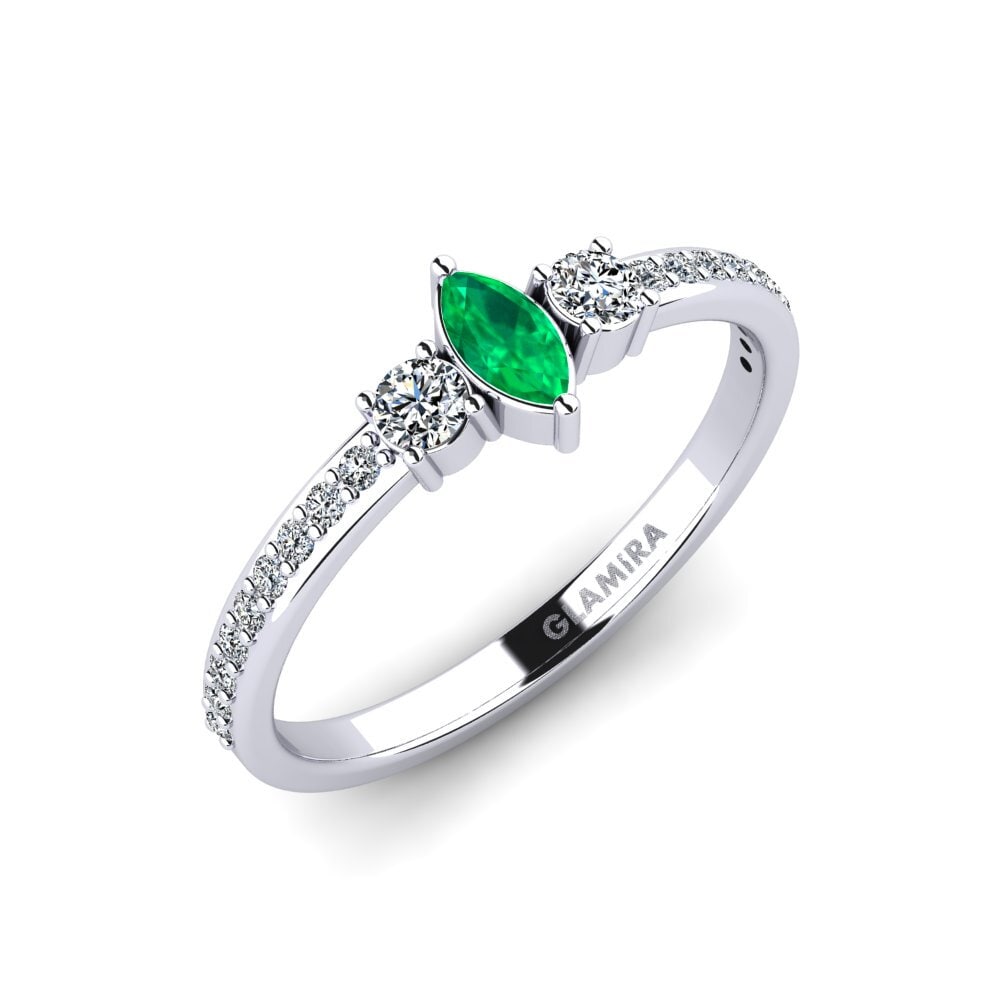 9ct White Gold Engagement Ring Ashusto