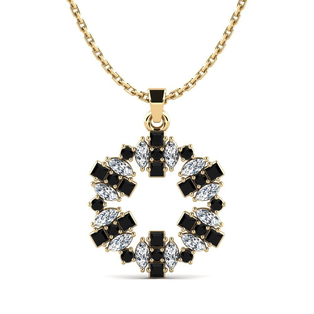 Mixed Black Sapphire Women's Pendant Bluewolfen