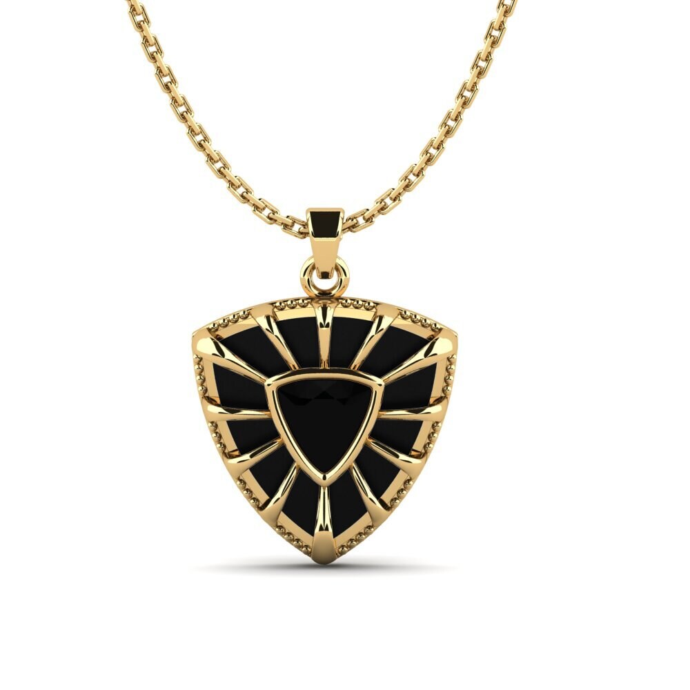 Trillion Black Sapphire Women's Pendant Britre