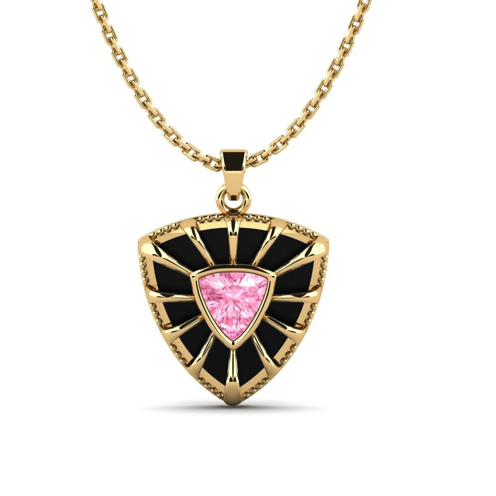 Trillion Pink Sapphire Pendant Britre