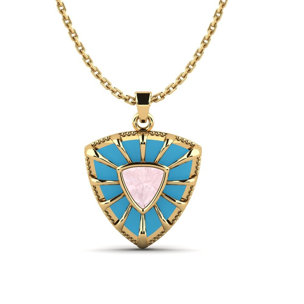 Design Solitaire Rose Quartz Necklaces