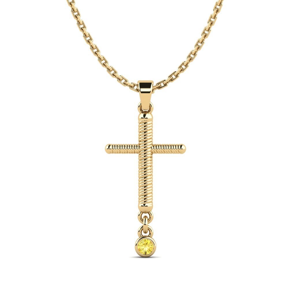 Yellow Sapphire Women's Pendant Doigt