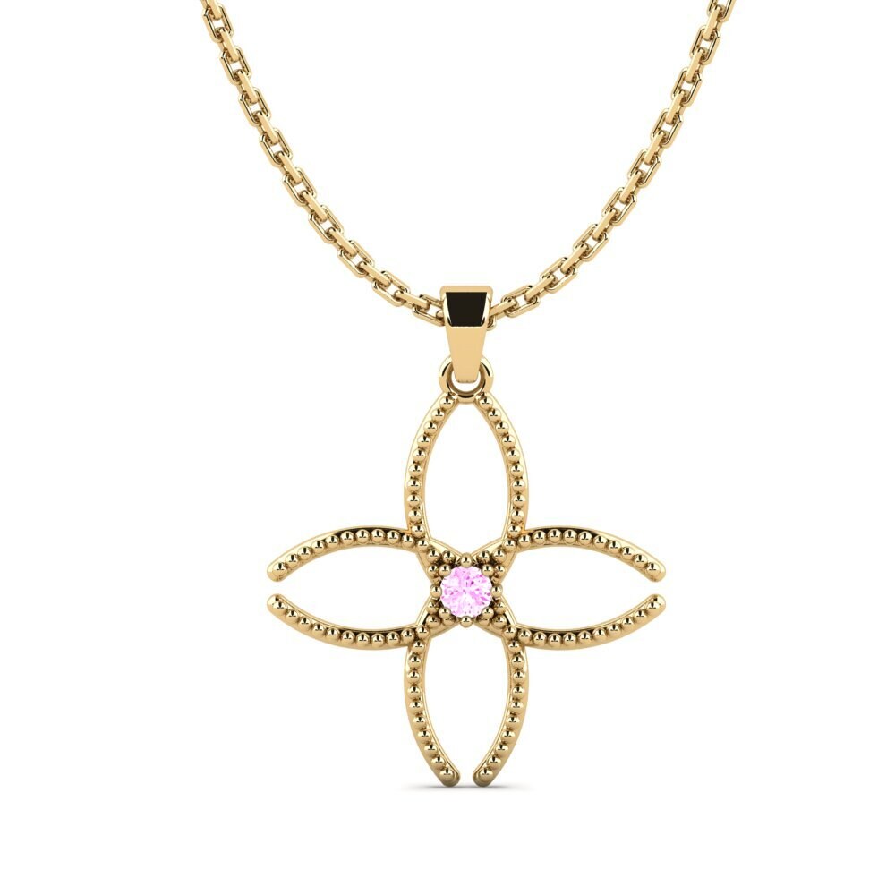Pink Sapphire Women's Pendant Abstansce