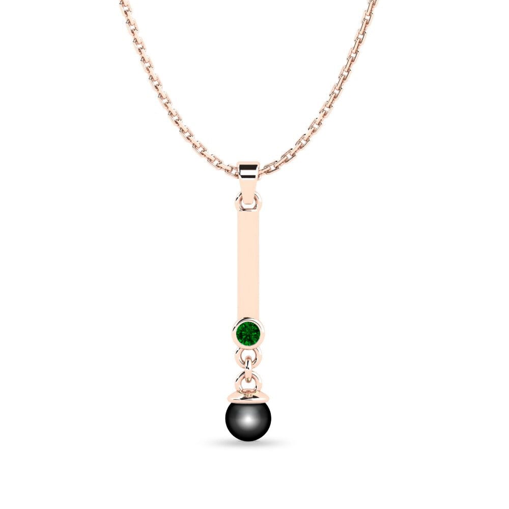 Rotgold 585 Grüner Zirkonia Damen anhänger Andeana